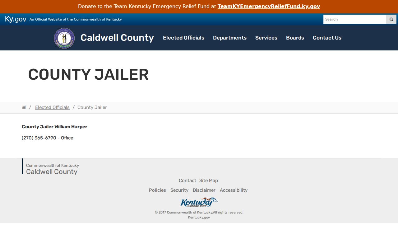Caldwell County arrest search official county jailer page