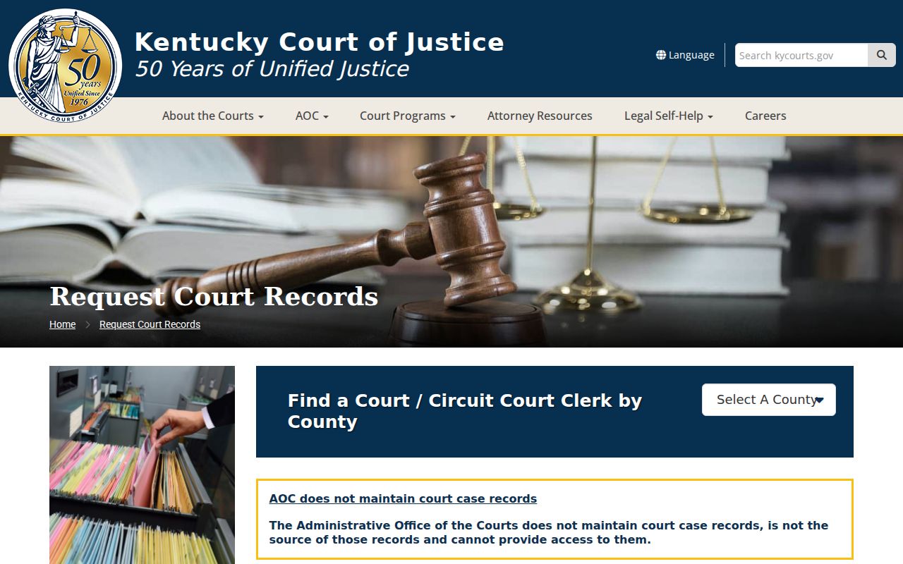 Kentucky request instructions for older Caldwell County criminal court case records