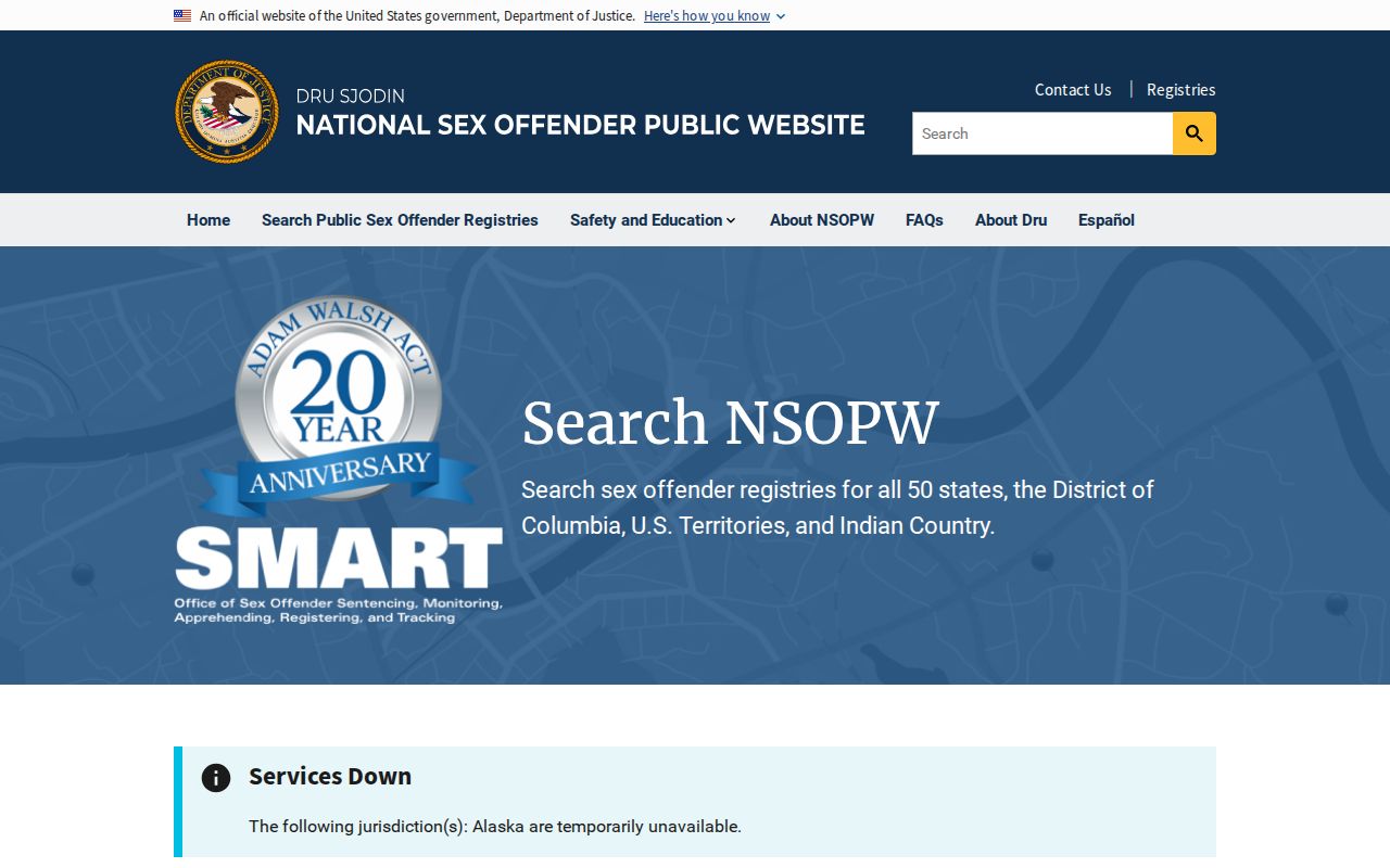 Caldwell County sex offender lookup using the national NSOPW registry search